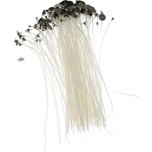 100pcs 20cm Pre Waxed Wicks For Candle Making With Sustainers