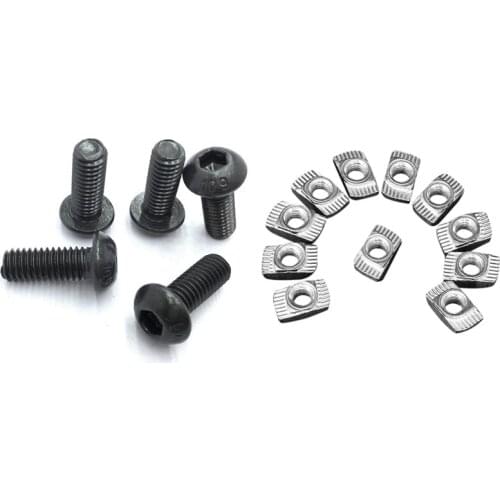 100 Pcs M5 Hammer Nut T Fastener Sliding Nut & 50 Pcs M5X8Mm Button Head Hex Socket Cap Screw Bolt