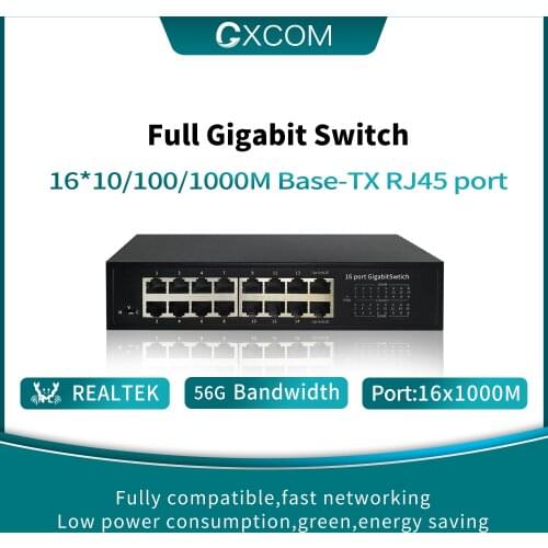 16 Port 10/100/1000Mbps network Switch Desktop Switch Fast Ethernet Network Switch LAN Hub16 RJ45 Ethernet
