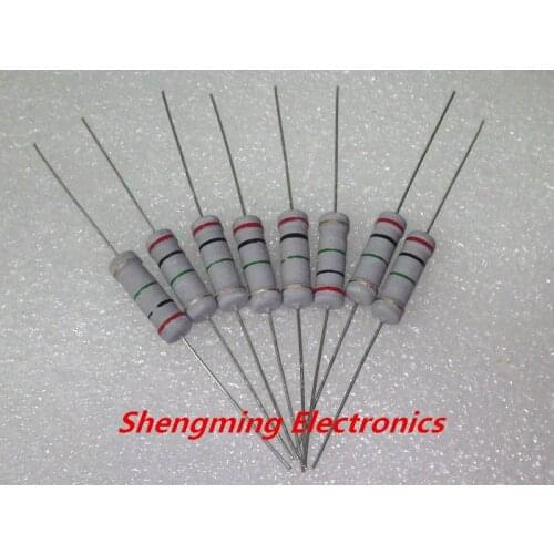 200PCS 2W 39R 43R 47R 51R 56R 62R 68R 75R 82R 91R 100R 120R 150R 180R 200R 220R ohms METAL OXIDE FILM resistor TOL.5
