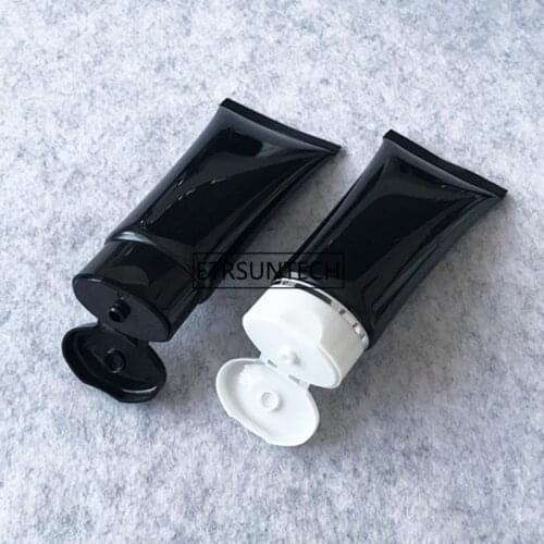 50ml Black Empty Plastic Cosmetic Tubes Facial Cleanser Hand Cream Lotion Packaging Bottles F1924