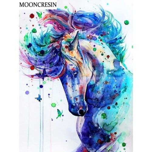 Diamond Mosaic Embroidery Handcraft Diy Diamond Painting Horse Colorful Cross Stitch Full Rhinestone Of Picture Decoration Home