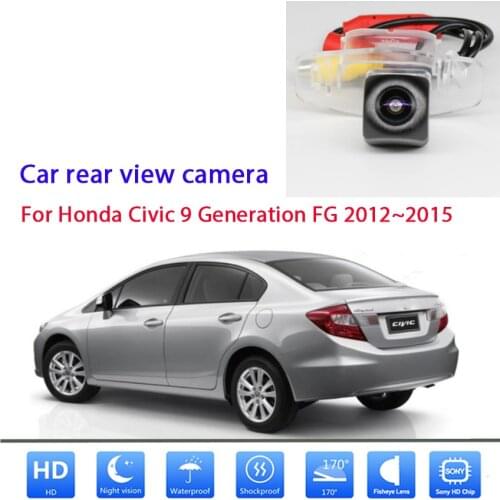 Car Rear View Camera For Honda Civic 9 Generation FG 2012 2013 2014 2015 CCD Night Vision Backup camera reverse camera parking