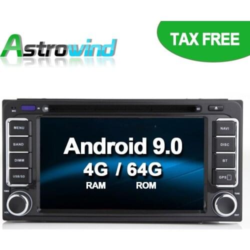 64G ROM No Tax Android 9.0 Car GPS Navigation System DVD Player Radio Stereo Media For Toyota Corolla Camry Rav4 Vios TPMS DAB