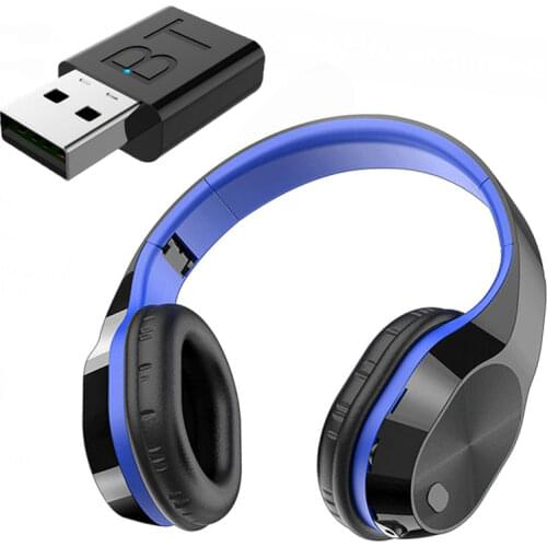 Wireless Headphones Mic Bluetooth Headsets TV PC Gaming Tablet Headphone Bluetooth Transmitter TF Card Music Stereo Headphone