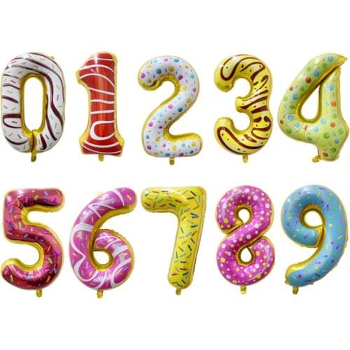 32 inch ice cream donut digital balloon children birthday party decoration food festival layout balloon wholesale