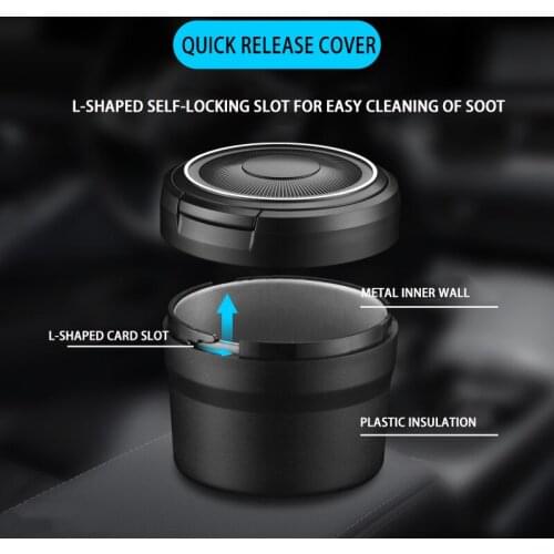 Cinzeiro Auto Accessoire Voiture IntéRi Ash Tray Posacenere Blu Aschenbecher Outdoor Criativo Cool Ashtray Smokeless