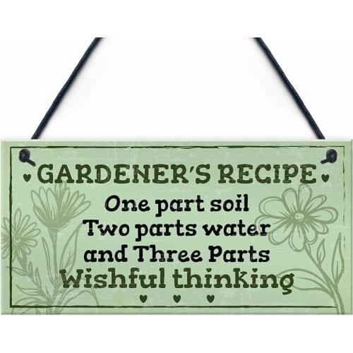 Meijiafei Garden Sign Outdoor Plaque SummerHouse Sign Garden Shed Gardening Sign Friendship Signs 10" x 5"