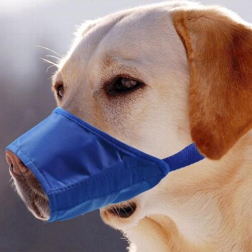 Breathable Dog Muzzle Adjustable Anti Bark Polyester Anti-Bite Pet Mouth Cover for Puppy Dogs Accessories Supplies Protector