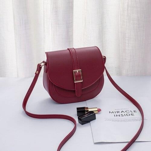 PU Leather Purses and Handbags for Women 2021 Luxury Designers Girls Female Shopper Fashion New Solid Color Crossbody Saddle Bag