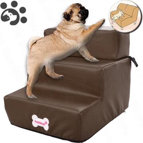 Pet Dog Stairs Ladder Anti-Slip Removable Cover for Small Dog Puppy House for Cat Stairs Pet Dog Stairs Chihuahua BD0011