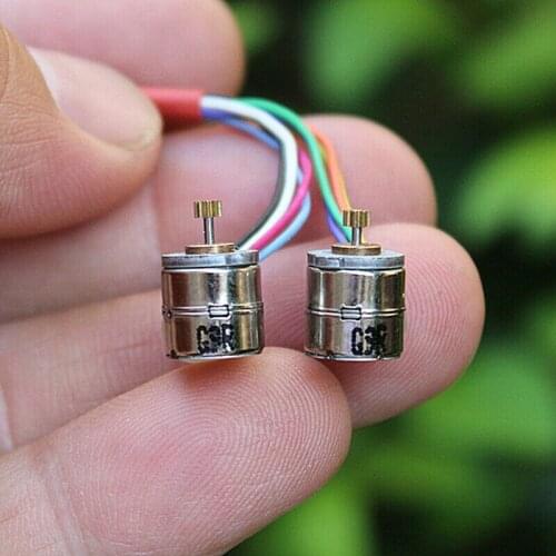 1Pair Mini 8mm Stepper Motor 2-phase 4-wire Stepping Motor with 9 teeth Copper Gear