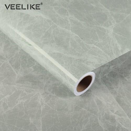 Marble Wallpaper Kitchen Stove Desktop Oil Proof Sticker Furniture Countertop Protective Films Wardrobe Renovation Contact Paper