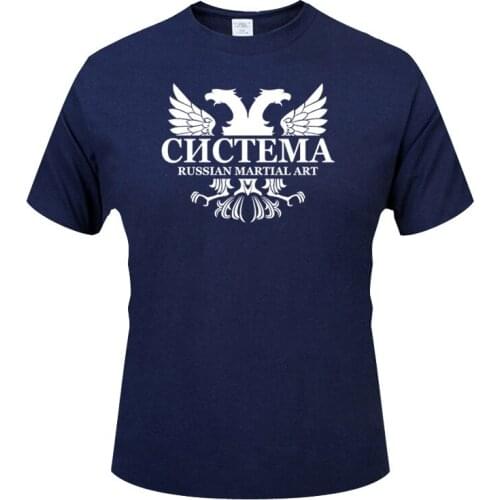2020 New Fashion SYSTEMA RUSSIAN SPETSNAZ MARTIAL ART Print short Sleeve T Shirt Men Cotton O-neck T Shirt Summer Clothing