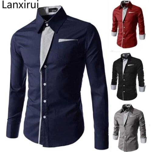 Striped shirt men long sleeve brand new casual shirt chemise for men slim fit tuxedo shirt camisa masculina size 3xl