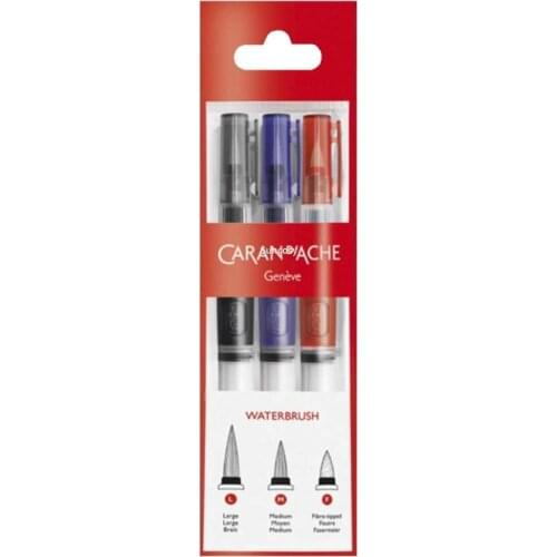 Caran d 'Ache d-ache 115.303, Aquarelle Watercolor Brush set of 3 , Brush (L, M, F)