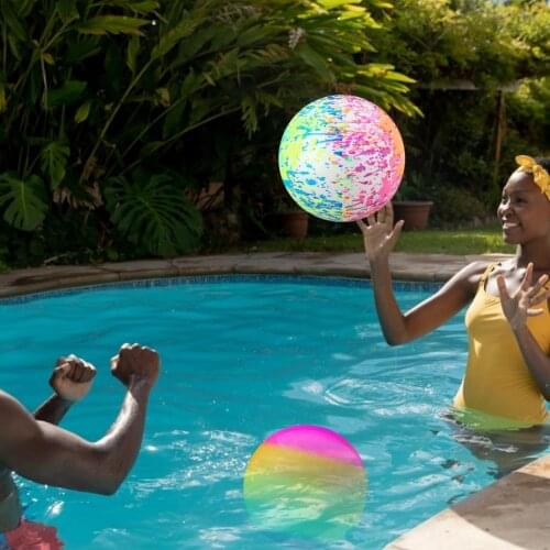9 Inch Inflatable Beach Ball PVC Water Balloons Rainbow-Color Balls Summer Outdoor Beach Swimming Toys Underwater Passing Ball