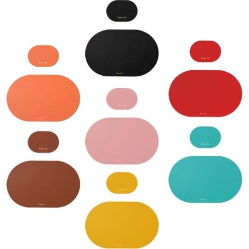 Oval Outdoor Picnic Placemat Mug Coasters Non-Slip Insulated Bowl Mat Tea Coffee Bar Cup Table Pad Drink Coasters Desk