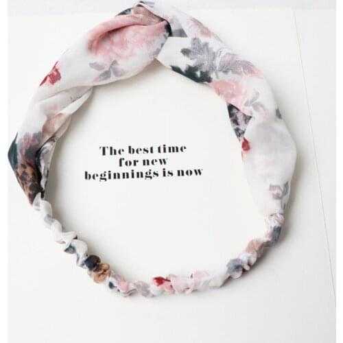 Women Floral Print Hair Band Ethnic Style Elastic Headband Ladies Wash Face Makeup Hair Accessories Retro High Quality Hairband