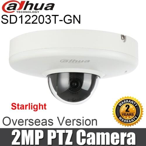 Dahua SD12203T-GN 2MP PTZ Network Camera Starlight Dome POE 2.7mm~8.1mm Camera DH-SD12203T-GN IP Camera English Original