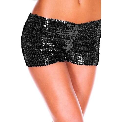 New Stock 9 Color Women Fashion Shiny Shorts Sequins Luminous Low Waist Short Pants Girls Sexy Stage Performance Dress Up