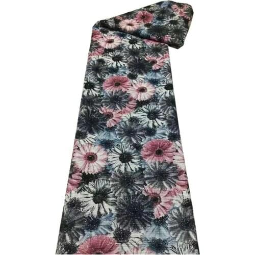 SJ Lace Nigerian Lace Fabric African Lace Fabric 2021 High Quality Lace with Sequin French tulle Net Lace Fabric For Women qc4-1