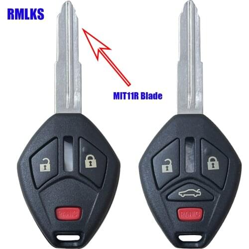 RMLKS Replacement Remote Keyless Key Shell 2 3 4 Buttons Fit For Mitsubishi Montero Sport Eclipse Galant 380 MIT11R Blade