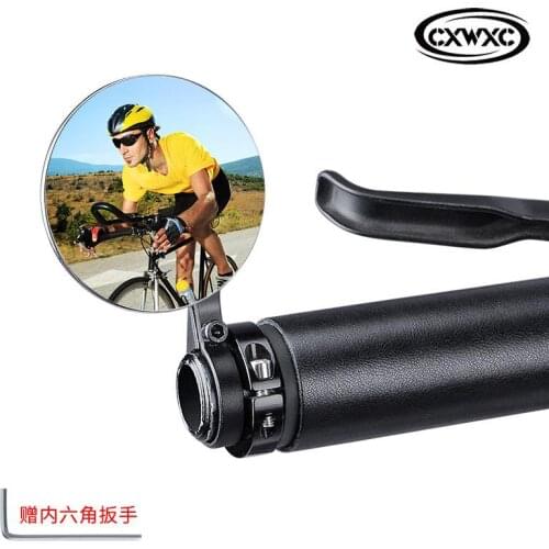 Bicycle Rearview Mirror Road Handlebar Blocking Mirror With Light Cycling Accesories 360 degree rotation