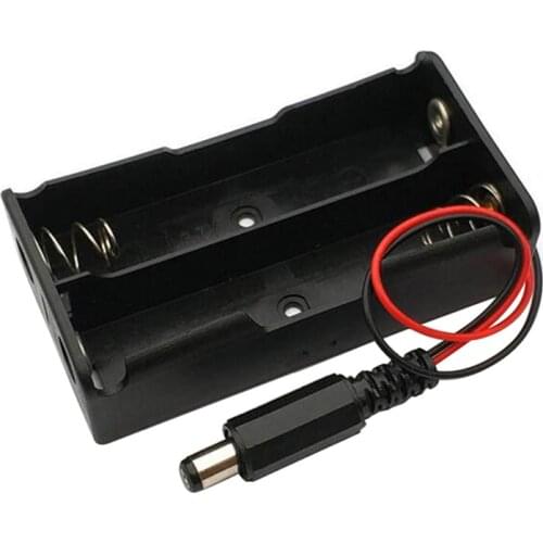 Power Bank 18650 Battery Holder Plastic Battery Holder Storage Box Case For 2x18650 With DC5.5 * 2.1mm Power Plug