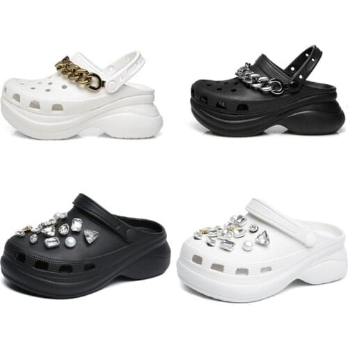 6cm High Heels Women Sandals Breathable Fashion Non-Slip DIY Slippers For Women 2021 New Arrivals Clogs