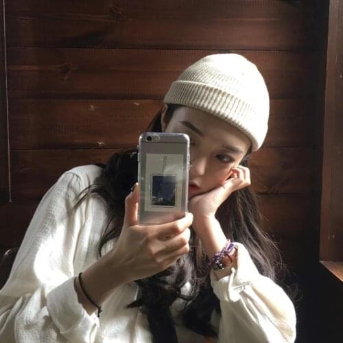 Female Warm Winter Beanies Solid color Hat Skull cap Men Women Solid Knitted Skullies Cap Male Black Hat