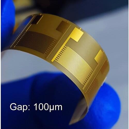 100um Flexible Interdigital Electrode Capacitance Array Gas Biological Humidity Sensor Chip PI Scientific Research