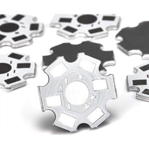 20PCS 1W 3W 5W LED Heat Sink Aluminum Base Plate Panel PCB Circuit Board Substrate 20mm Star DIY Heatsink Cooling for RGBW