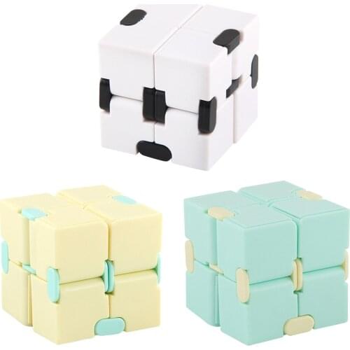 3pc Puzzle Cube Durable Exquisite Decompression Toy Infinity Magic Cube For Adults Kids Fidget Case Antistress Anxiety Desk Toys