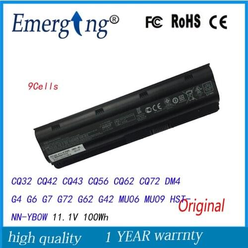 100Wh Original New Laptop Battery MU09 For HP Pavilion G4 G6 G7 G32 G42 mu06 G56 G62 G72 CQ32 CQ42 CQ62 CQ72 DM4 593553-001