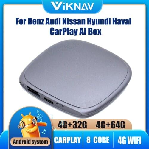Android 9 Applepie Mini Wireless CarPlay S20 Ai Box Qualcomm 4+64G Plug and Play Youtube Netfix for Benz Audi Nissan Hyundi