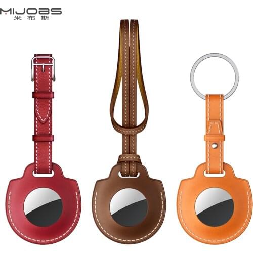 AirTag Case Genuine Leather Key Ring Baseus for Hermes for Apple AirTags Keychain Tracker Device Protect Sleeve Protector Bumper