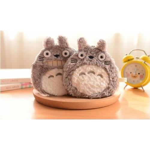 5 pieces NEW Super Kawaii Fluffy TOTORO Plush Coin Purse Wallet Pouch Case BAG Totoro Plush Coin Purse Key Wallet Card Bag