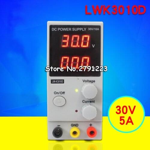 LW 3010D DC Power Supply Adjustable Digital Lithium Battery Charging 30V 10A Switch Laboratory Power Supply Voltage Regulator
