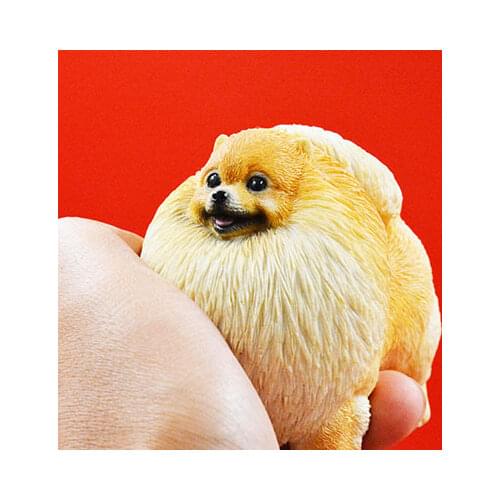 M7 Cute Pomeranian Dog Pet Figure Animal Model Toy Collector Decoration Kid Gift