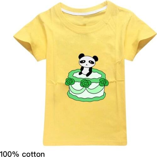 Panda Kawaii T shirt Baby Boy Clothes Cartoon Animal Print Graphic Boys Shirts for eenage Girls Anime Children ops Birthday