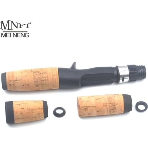 MNFT 1Set Cork Split Grip Rod Handle Kit Baitcast Fishing Rod Building and Repair Tackle with Plastic Reel Seat Rear Grip