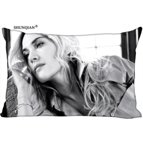 Custom Kate Winslet Rectangle Pillowcase zipper Classic Pillow Case Customized Pillow Case Covers 50*75cm (Two Sides)