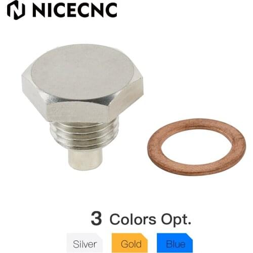 NICECNC ATV Alloy Crankcase Oil Filler Drain Plug Screw Bolt For Yamaha GRIZZLY 350 400 450 550 Raptor 700 RHINO WOLVERINE BRUIN