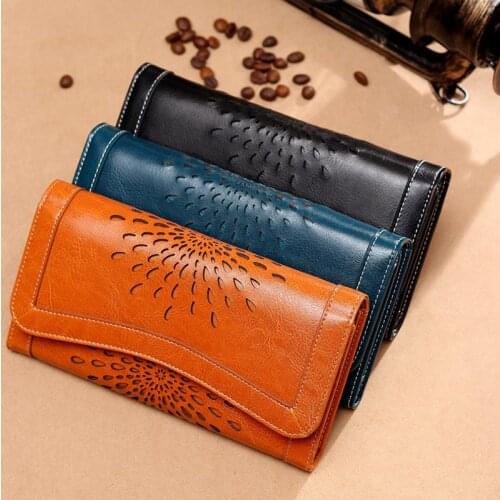 2019 new Mens multi-function leather wallet with large capacity Money Clips