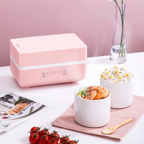 DFH01 1L Portable Lunch Box Electric Food Box Heating Rice Dishes Food Heater Container Food Warmer with Ceramic Pot 220V 260W