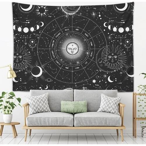 Custom Home Bedroom Living Room Wall Dorm Decor 3D Print Modern Fashion Hanging Tapestries Tarot Constellation Tapestry Adult
