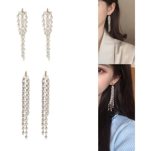 2020New 50Pcs Crystal Pearl Temperament Tassel button for DIY Jewelry Earrings and necklace pendants or hair accessoriess ER136