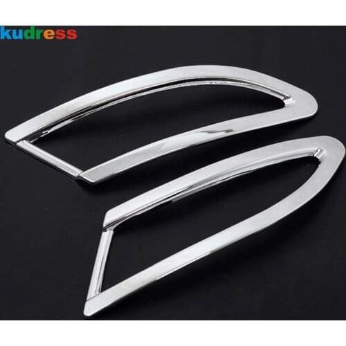 For Ford Focus 3 2012 2013 4dr Sedan ABS Chrome Rear Tail Fog Light Lamp Cover Braker Stop Light Trim Accessories 3pcs