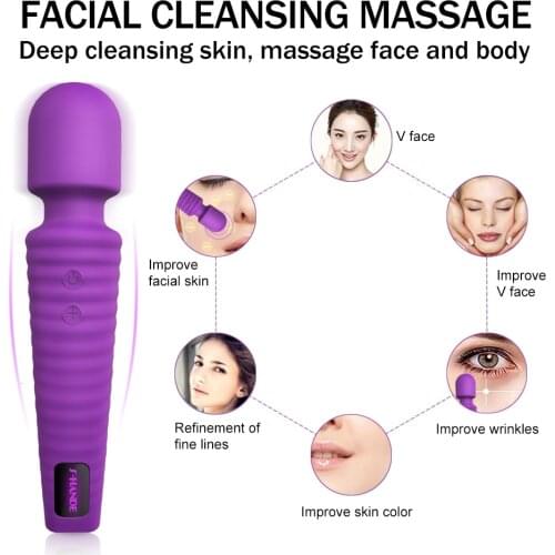 Cordless Massager Dildo Vibrators Erotic Sex Products For Woman Cekc Toys Powerful 9 Patterns Waterproof G-spot Av Wand Sex Toys